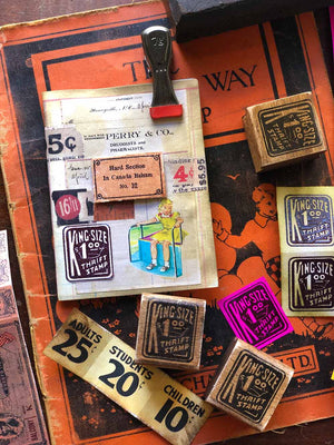 King Size Thrift Wood Rubber Stamp by Mic Moc (節約クーポン)from micmoc.com