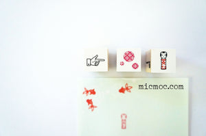 Mini Stamp - Kokeshi Doll by Kodomo No Kao from micmoc.com at Mic Mic Curated Emporium