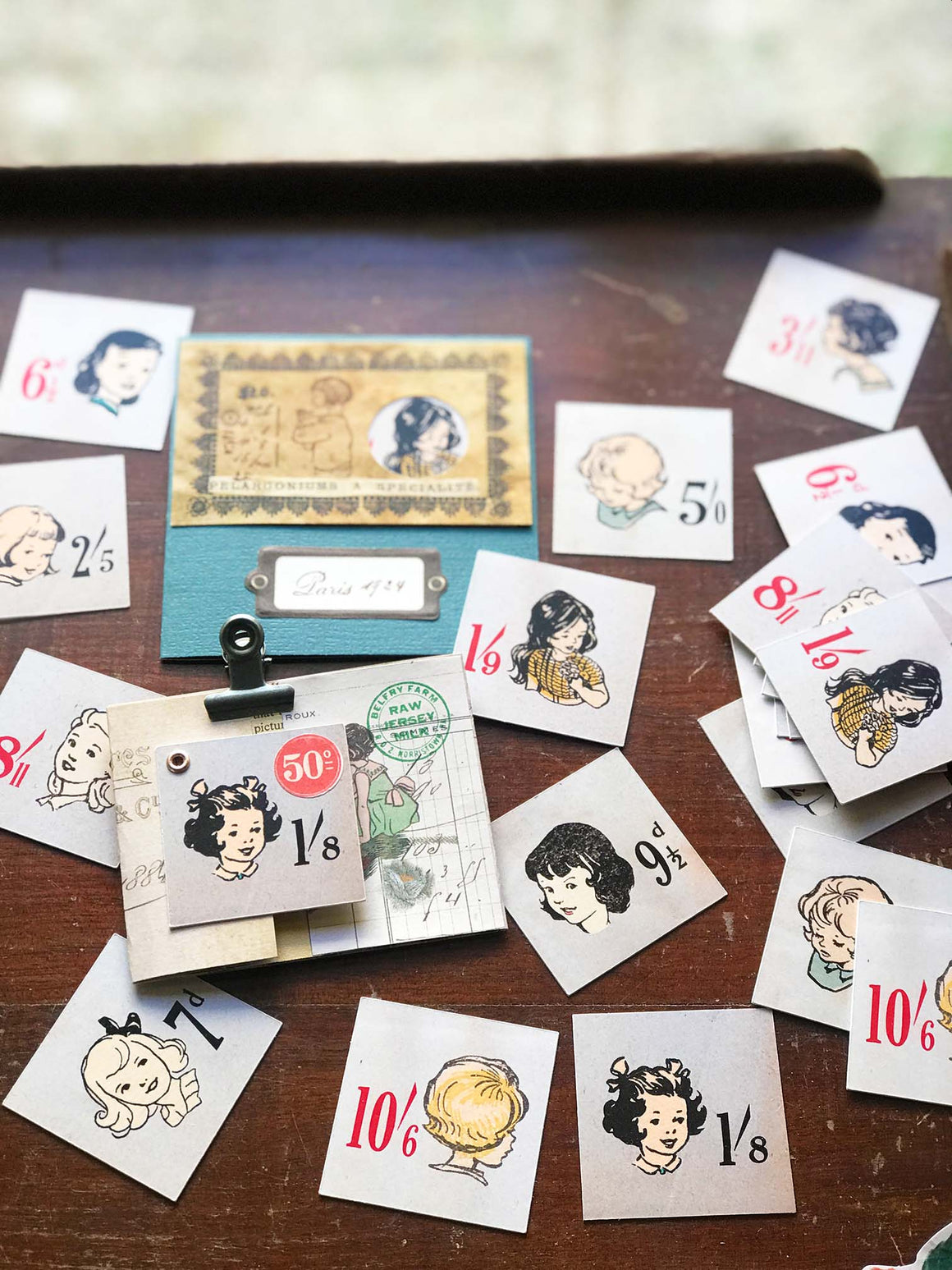 'La Petite Belle' Die Cuts (Paper Embellishments -12 Pk) from micmoc.com  '女の子'トレーディングカード)