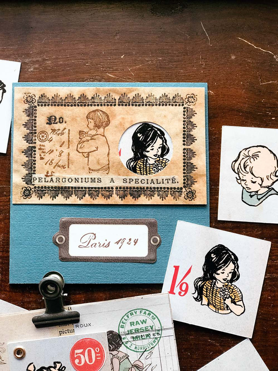 'La Petite Belle' Die Cuts (Paper Embellishments -12 Pk) from micmoc.com  '女の子'トレーディングカード)