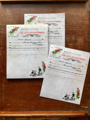 'Vintage Tricycles' Vintage Receipt Note Pad by Mic Moc (ヴィンテージ三輪車ヴィンテージレシートパッド)