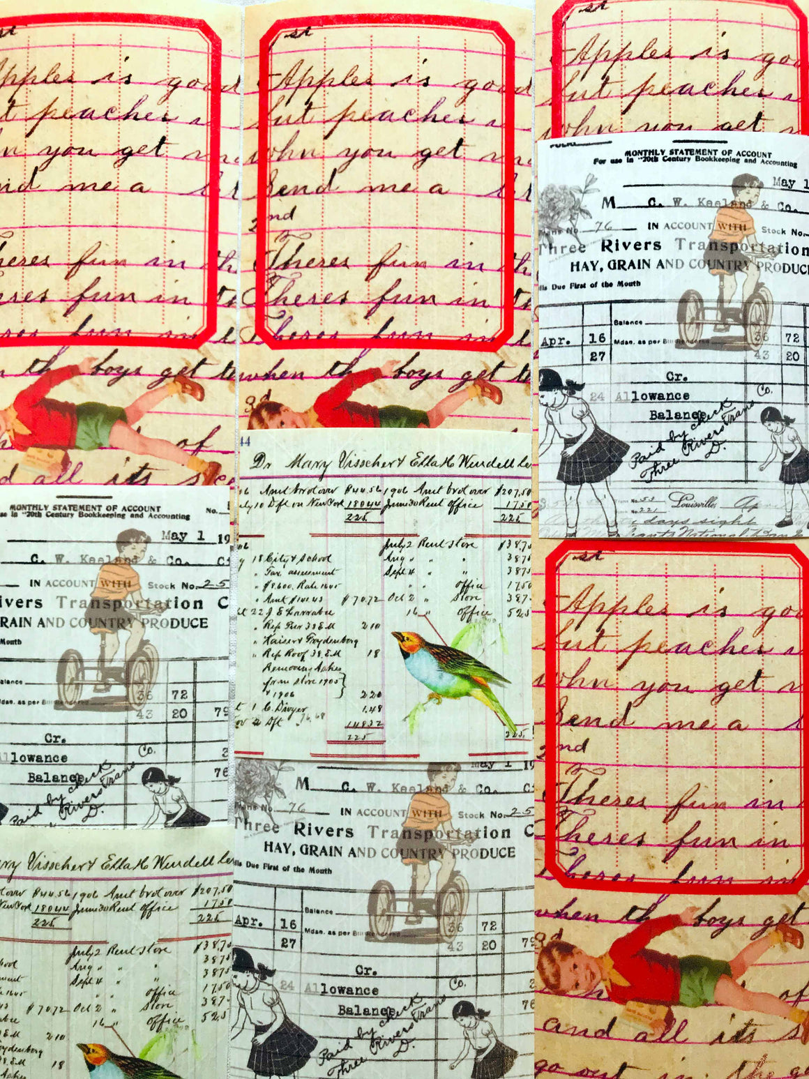 Gummed Collage Sheets - GCS 001 'My Storybook' from Mic Moc at micmoc.com