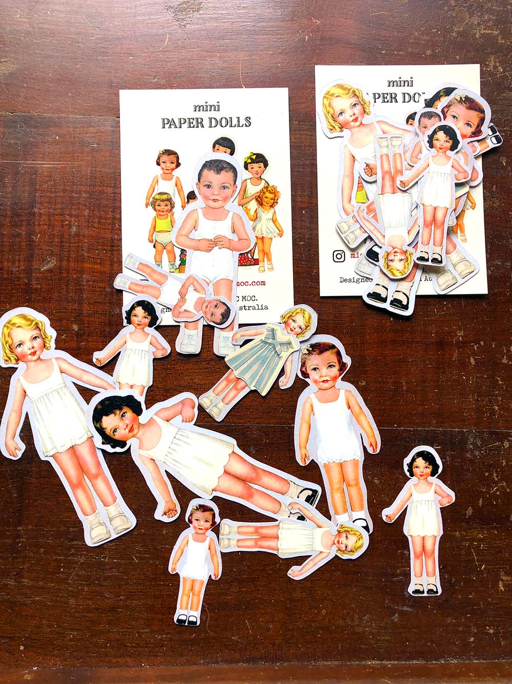 Mini Paper Figure Collage Die Cuts 'Mini Paper Dolls' (11Pc/11個) 小さい紙人形 from micmoc.com ...