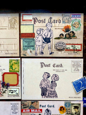 Mini Postcard/Journal Card Set  - JC011 'Petite Carte Postale Deux' (ミニポストカード: ペア) from micmoc.com at Mic Moc 