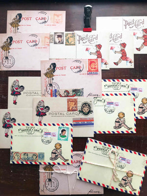 Mini Postcard/Journal Card Set  - JC007 'Petite Carte Postale' (可愛い小さいはがき) from micmoc.com at Mic Moc 