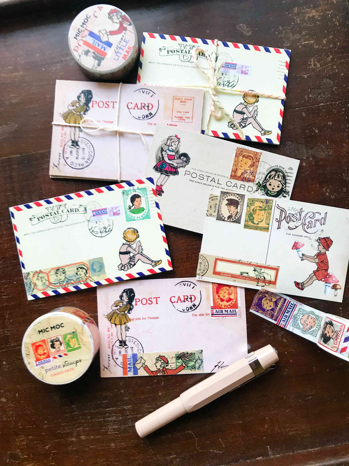 Mini Postcard/Journal Card Set  - JC007 'Petite Carte Postale' (可愛い小さいはがき) from micmoc.com at Mic Moc 