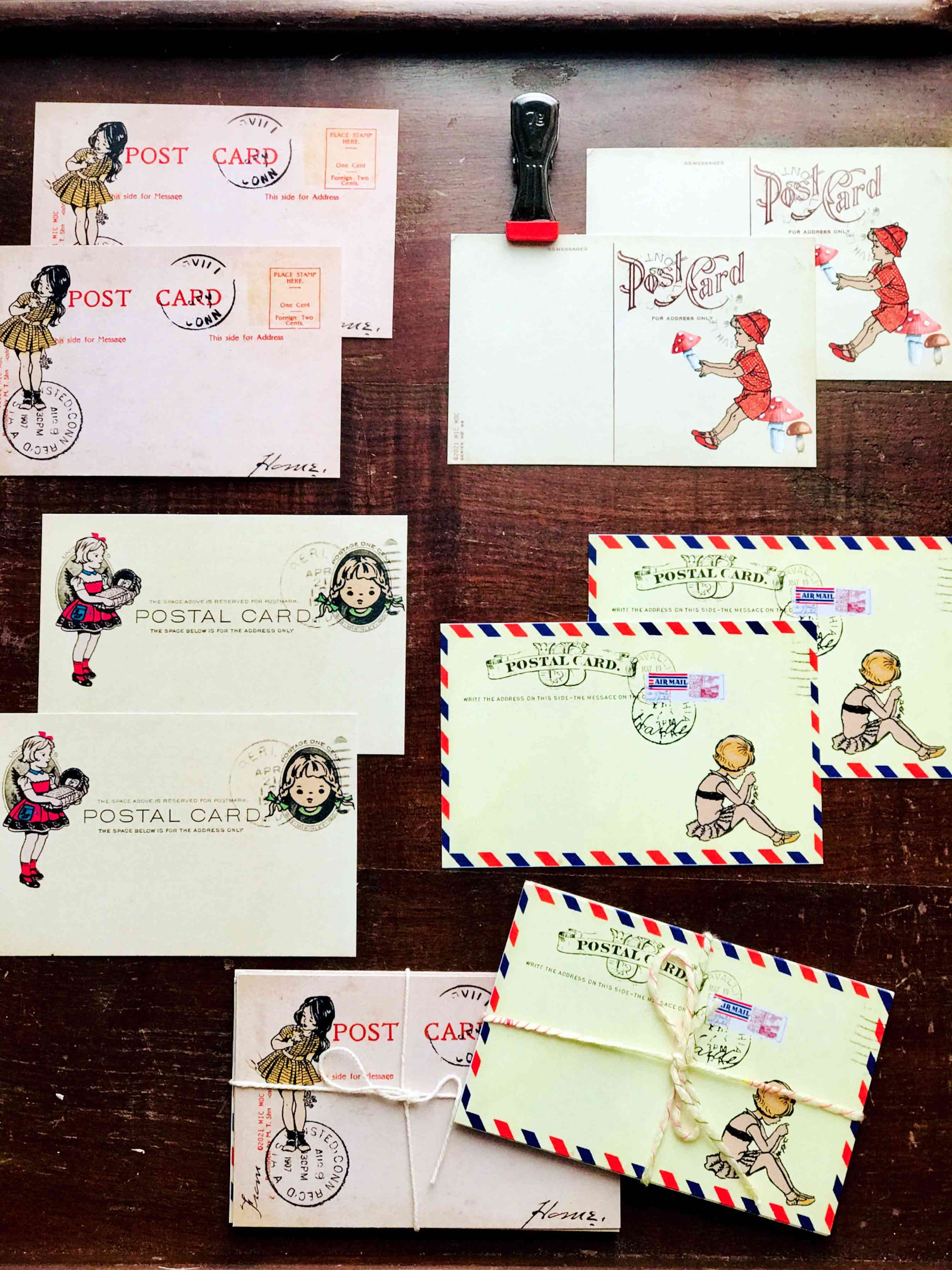 Mini Postcard/Journal Card Set - JC007 'Petite Carte Postale' (可愛い小さい ...