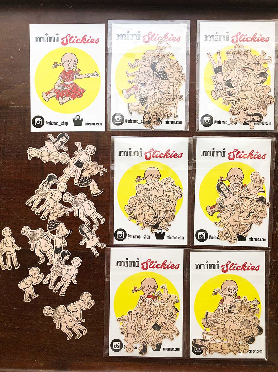 'Playmates' - Mini Stickies  (16 Pc/16個貼り紙) Sticker Pack