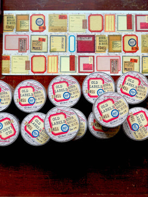 'Old Labels' Washi Tape 30MM - Mic Moc (アンティークラベル和紙)from micmoc.com at Mic Moc