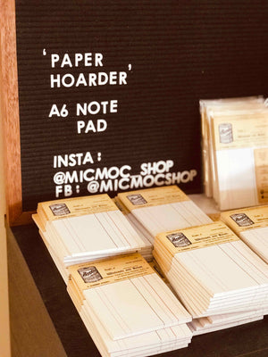 A6 Note Pad 'Paper Hoarder' from micmoc.com