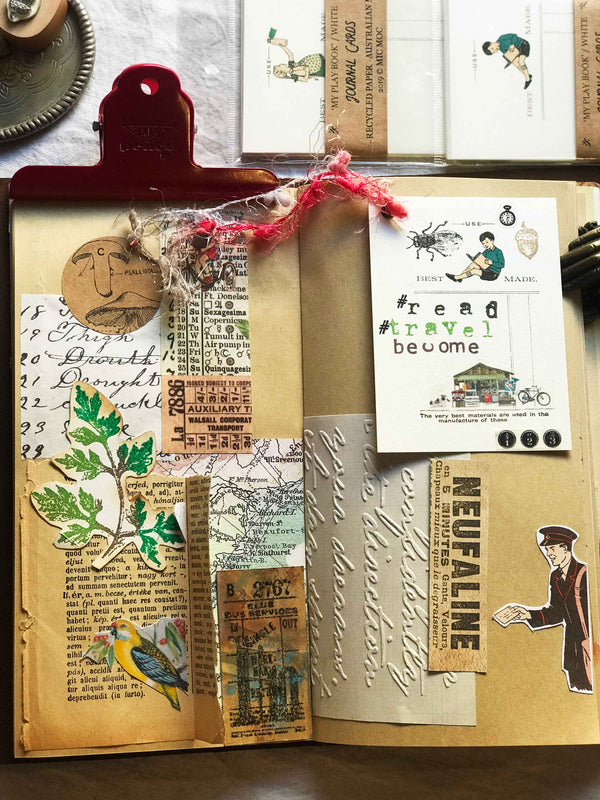 Vintage Journal Card Set - JC 005 'My Play Book' White from Mic Moc at ...