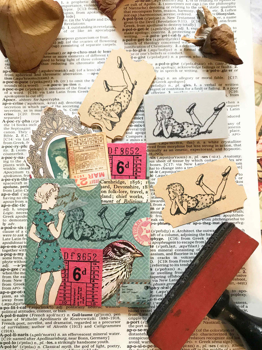'Daydreaming Girl' - PRE-ORDER (Mic Moc Rubber Stamps Feb 2020) from micmoc.com at Mic Moc