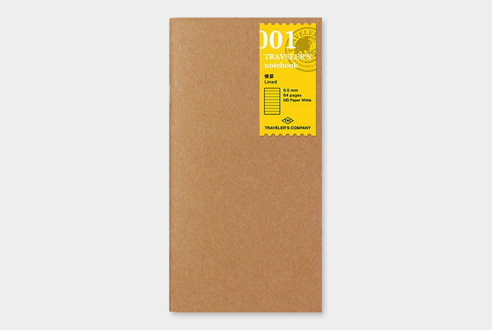 Traveler's Notebook Refill - 001 Lined Notebook (Regular Size) from micmoc.com at Mic Moc Curated Emporium