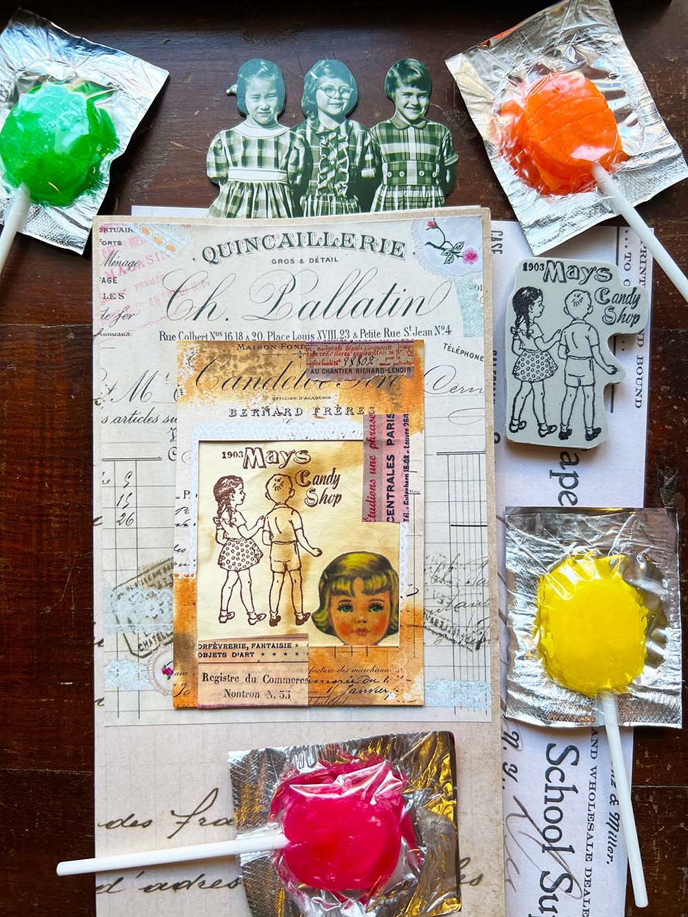 'Retro Candy Store' rubber stamp by Mic Moc(昔からある駄菓子屋)from micmoc.com 