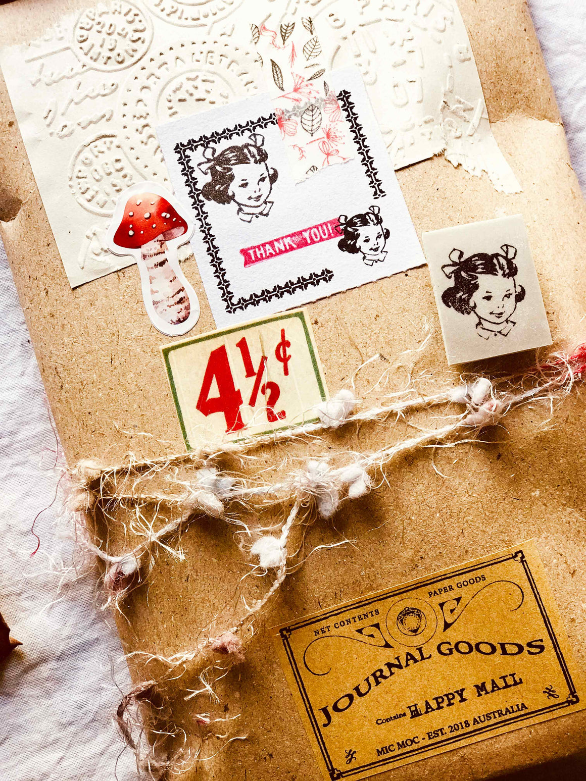 'Vintage Ribboned Girl Portrait' - Mic Moc Rubber Stamps Feb 2020 at micmoc.com at Mic Moc