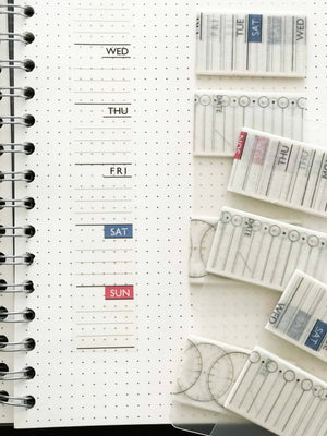 Washi Tape Taster - Schedule, Clock, Week (3M Roll) from micmoc.com at Mic Moc