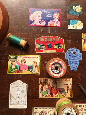 Vintage Dressmaker DIY Die Cuts (A5 Sheet) - Mic Moc from micmoc.com