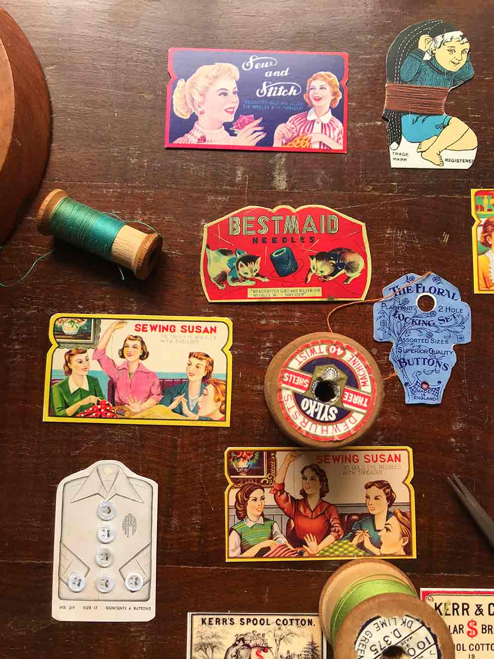 Vintage Dressmaker DIY Die Cuts (A5 Sheet) - Mic Moc from micmoc.com