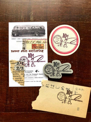 'Ten Cents Post Mark' Rubber Stamp by Mic Moc (10セントの郵便消印) from micmoc.com