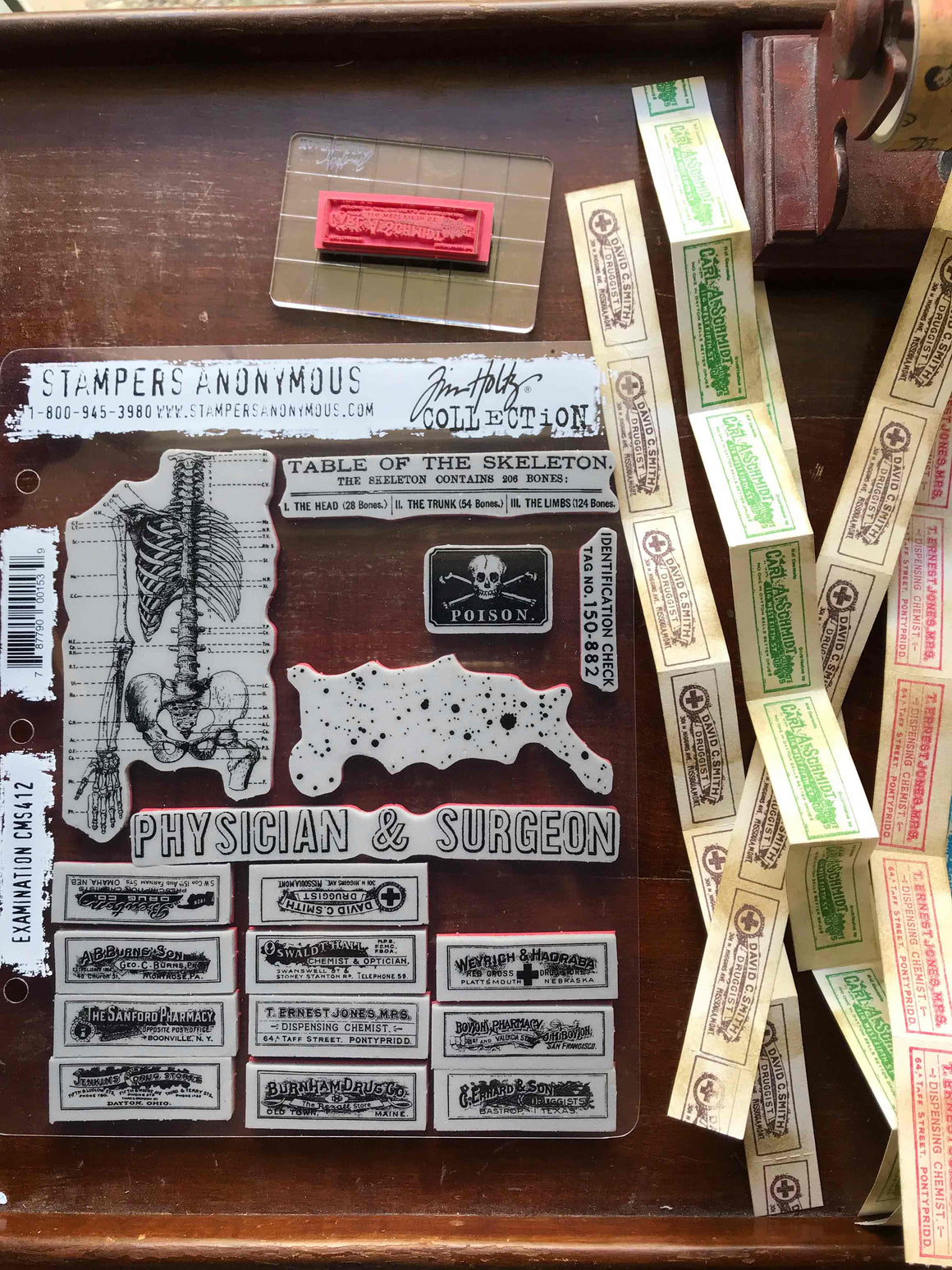 Tim Holtz® Idea-ology Examination Cling Stamp Set from micmoc.com