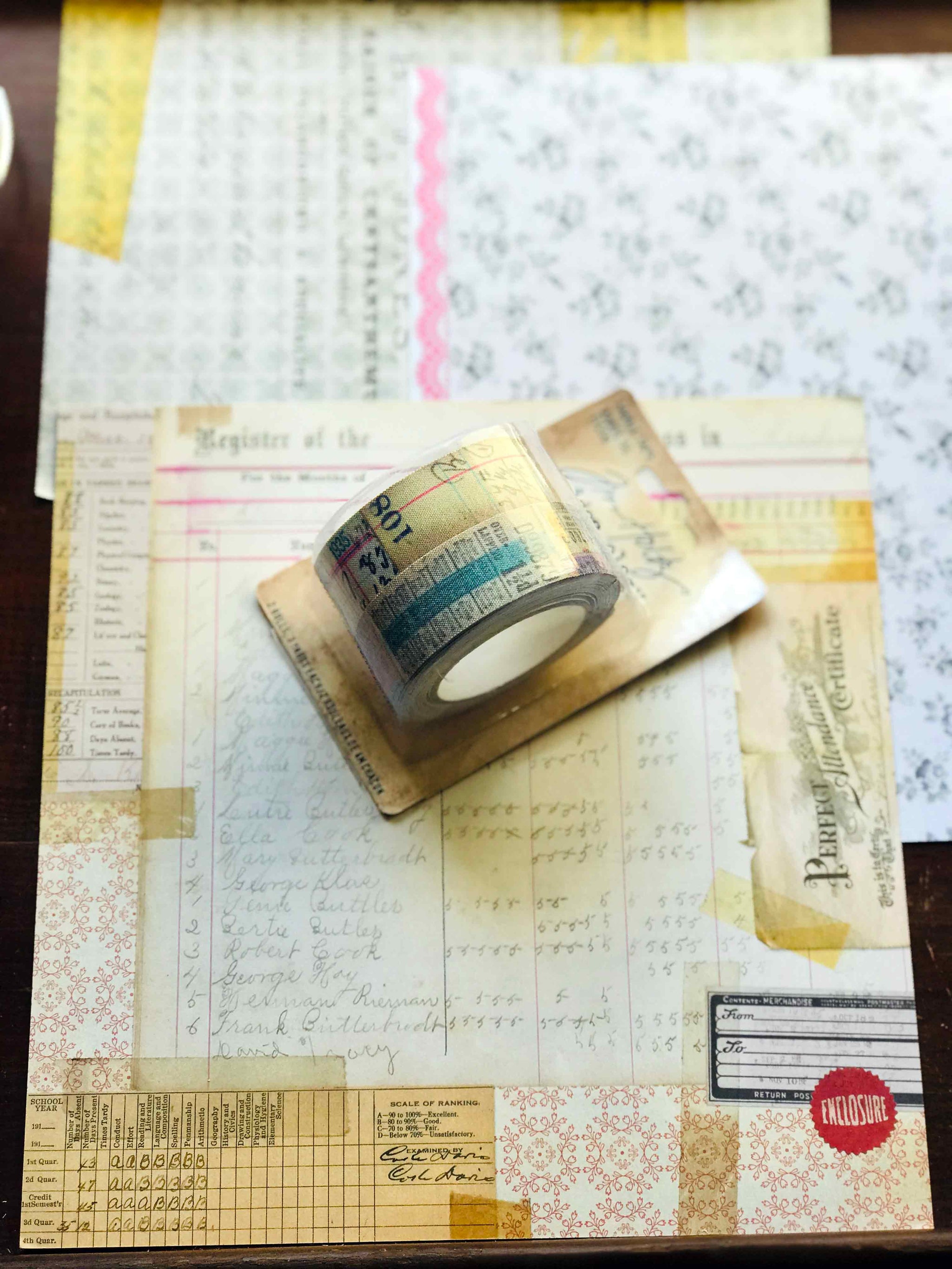 Tim Holtz® Idea-ology Vintage Fabric Tape 2 PK 620189 from micmoc.com #ヴィンテージ生地