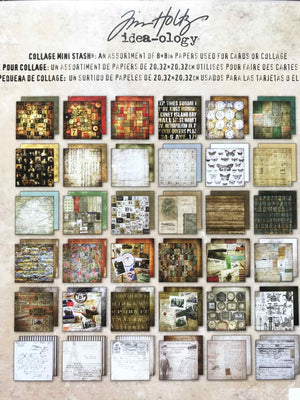 Tim Holtz® Idea-ology Collage Paper Stash TH93054 - 8 x 8 Paper Pad from micmoc.com