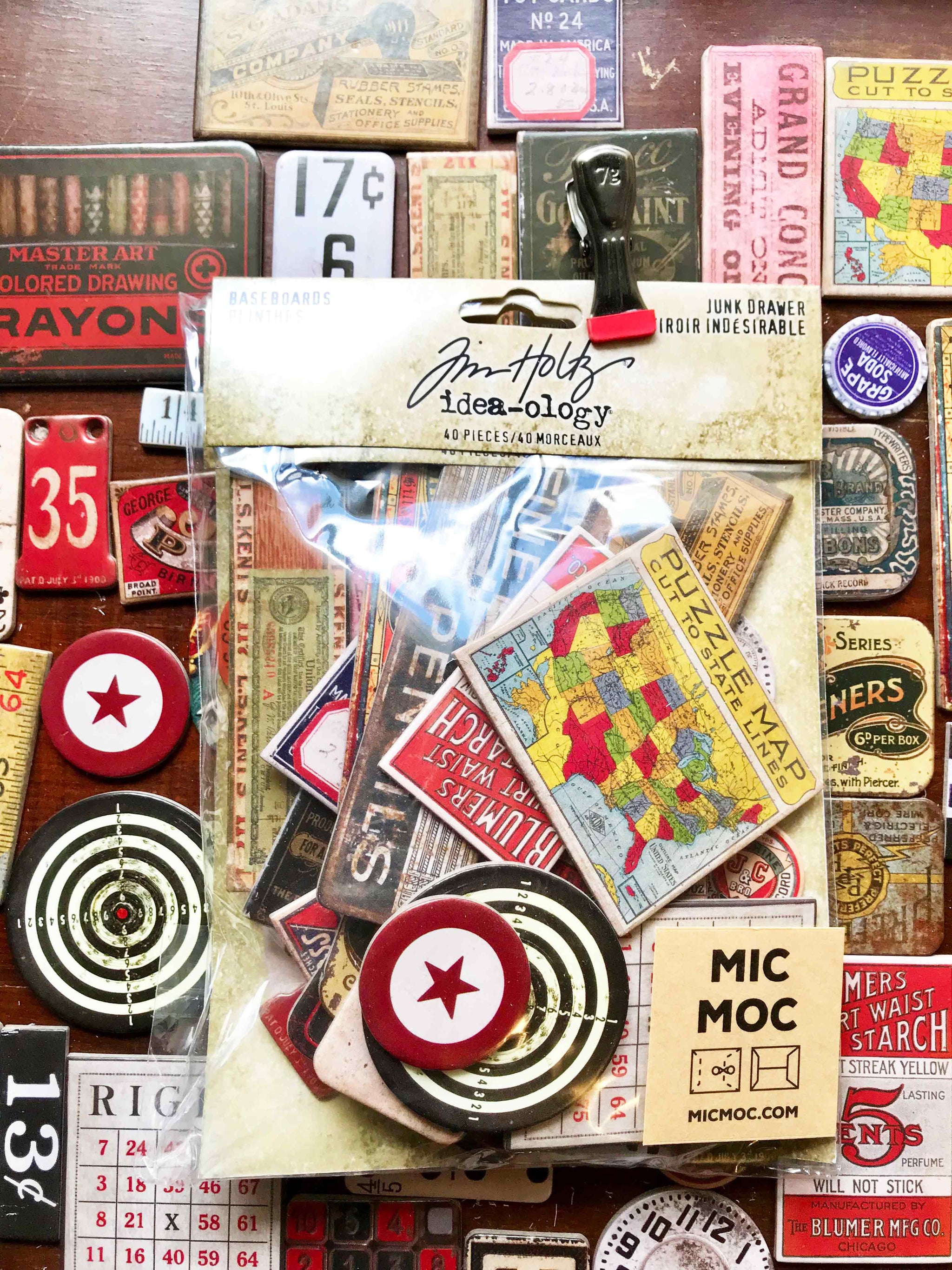Tim Holtz® Idea-ology Junk Drawer Chipboard Baseboard Die-cuts 620177 from micmoc.com