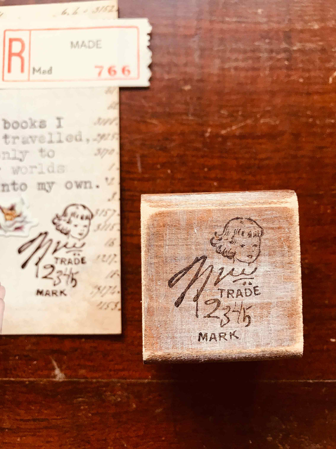 'Trademark Rambles' (script series) Wood Rubber Stamp by Mic Moc from micmoc.com