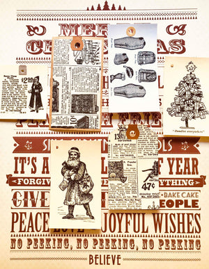 Vintage inspired Christmas Gift Tags - Christmas (6 pc) from micmoc.com at Mic Moc Curated Emporium