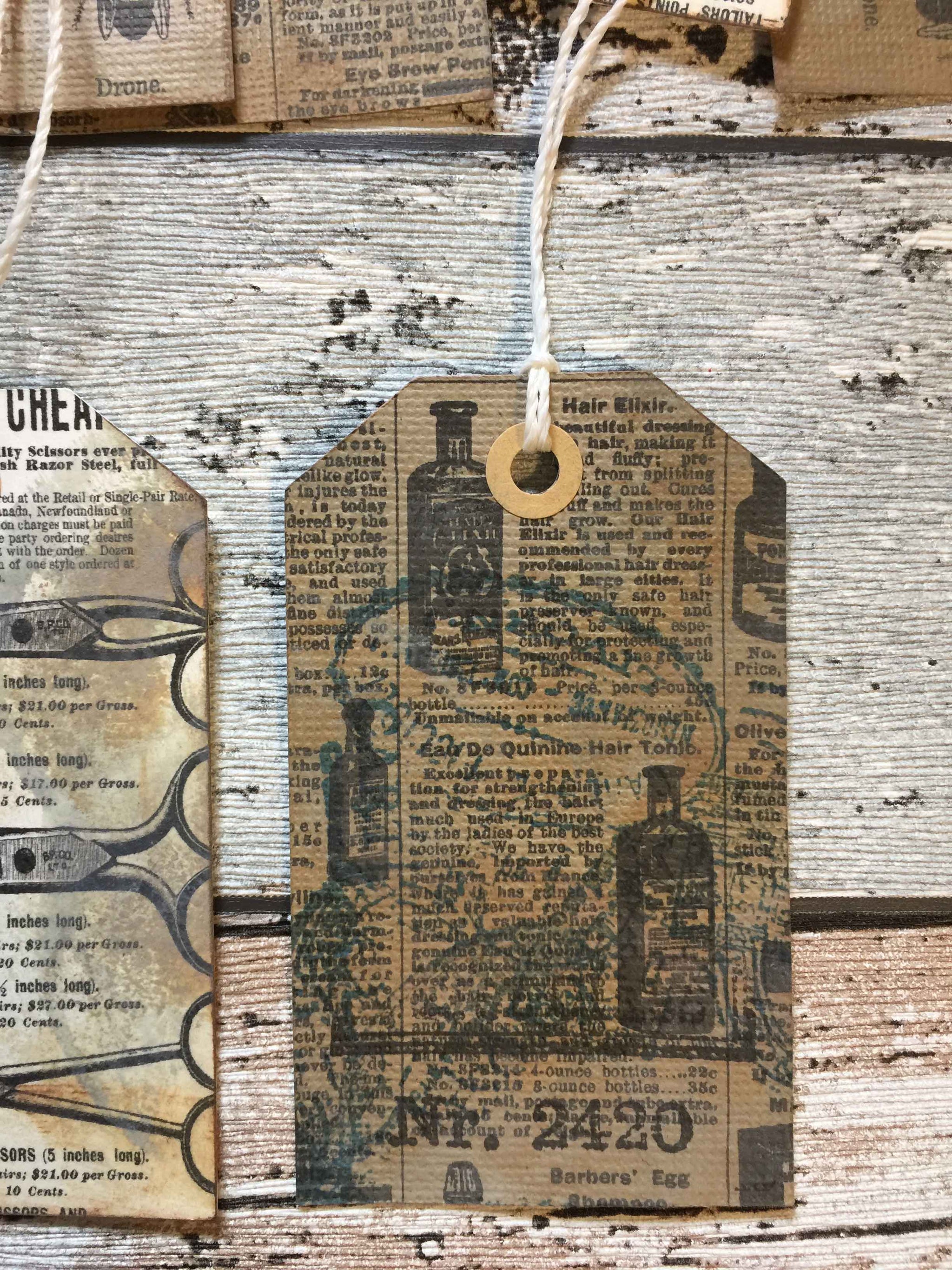 Vintage Gift Tags - VE01- Handcrafted Vintage Ephemera (Set of 3) by micmoc.com at Mic Moc