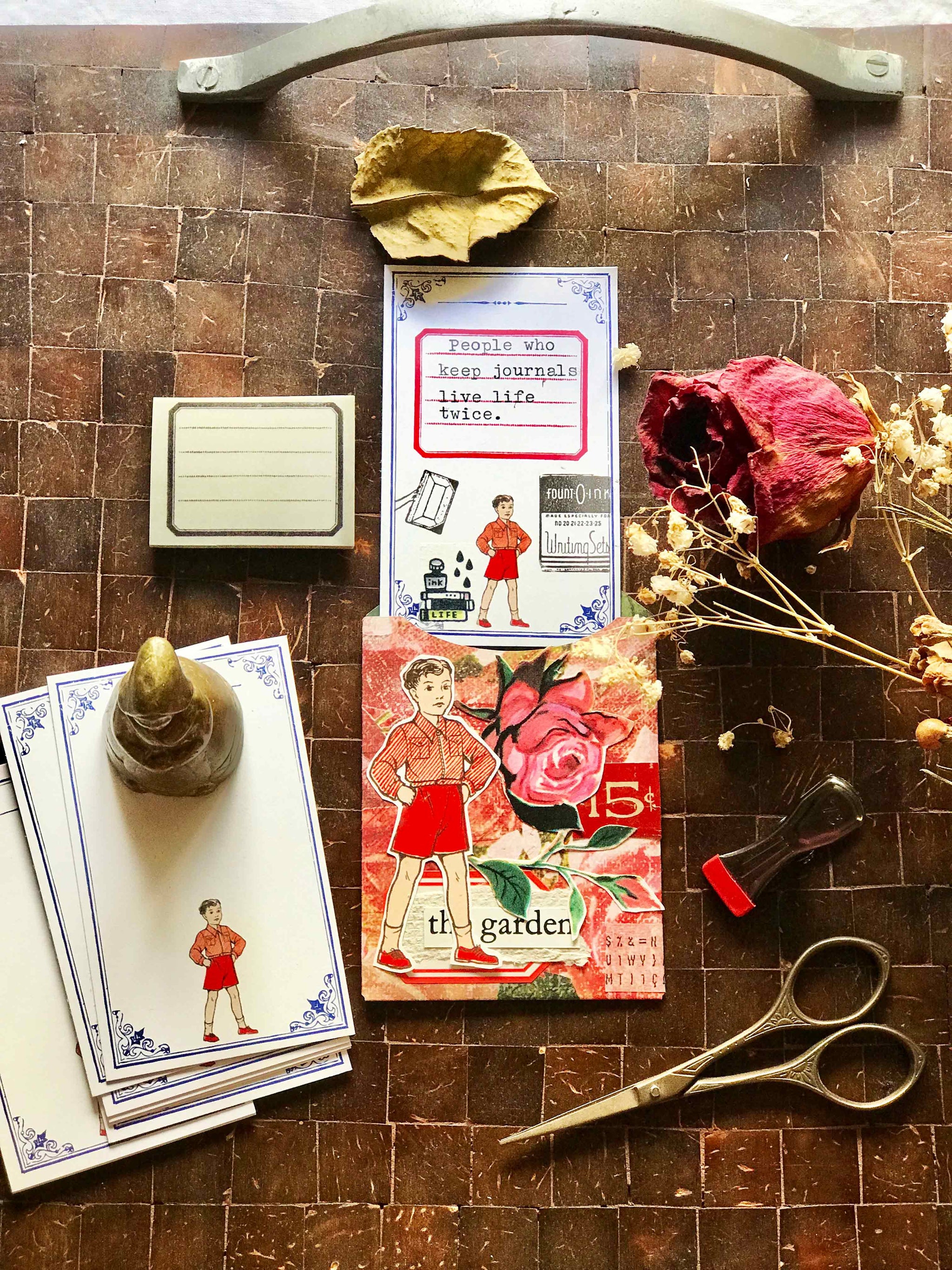 'Vintage Lined Label' Rubber Stamp by Mic Moc from micmoc.com