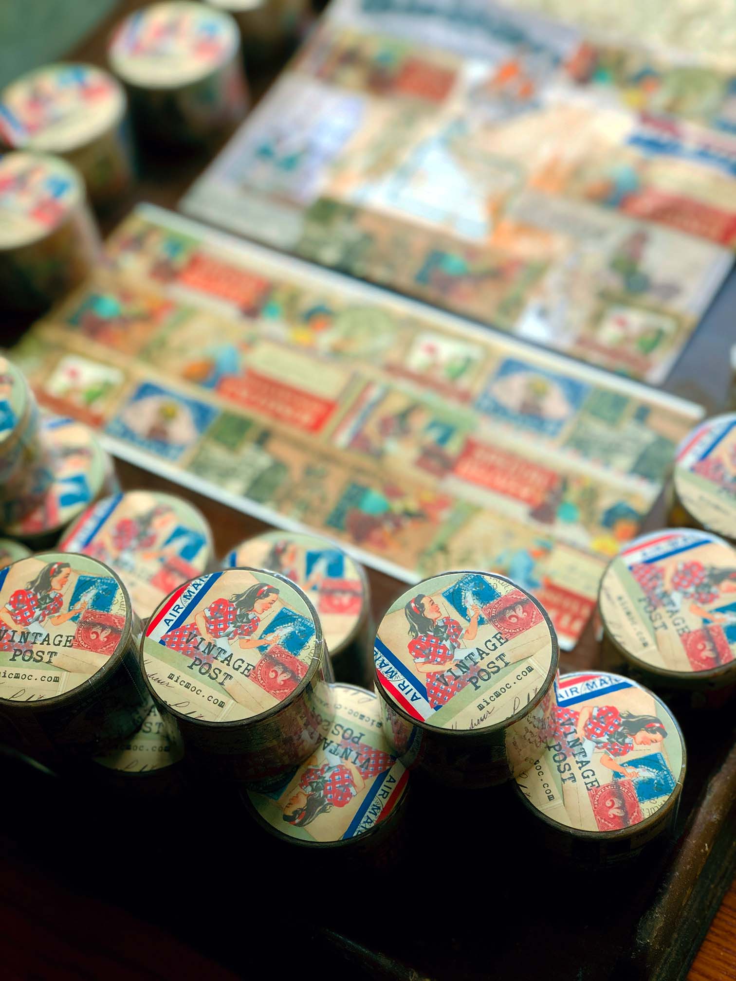 'Vintage Post' Washi Tape 30MM - Mic Moc (ヴィンテージポスト和紙)from micmoc.com at Mic Moc