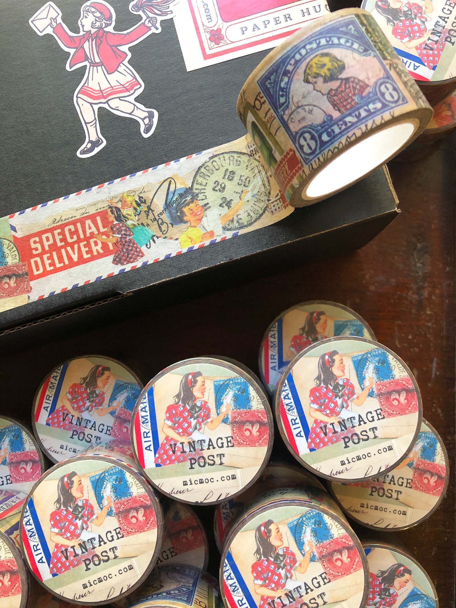 'Vintage Post' Washi Tape 30MM - Mic Moc (ヴィンテージポスト和紙)from micmoc.com at Mic Moc
