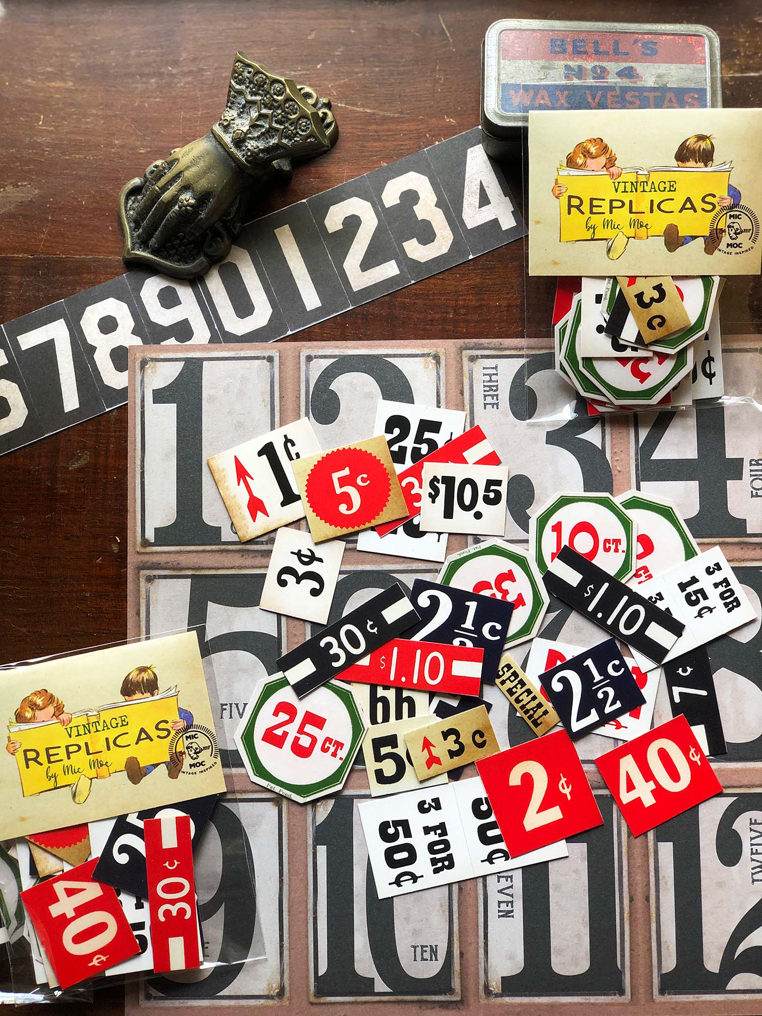 Vintage Price Tickets Die Cuts (アンティーク価格チケット’ 複製品) 