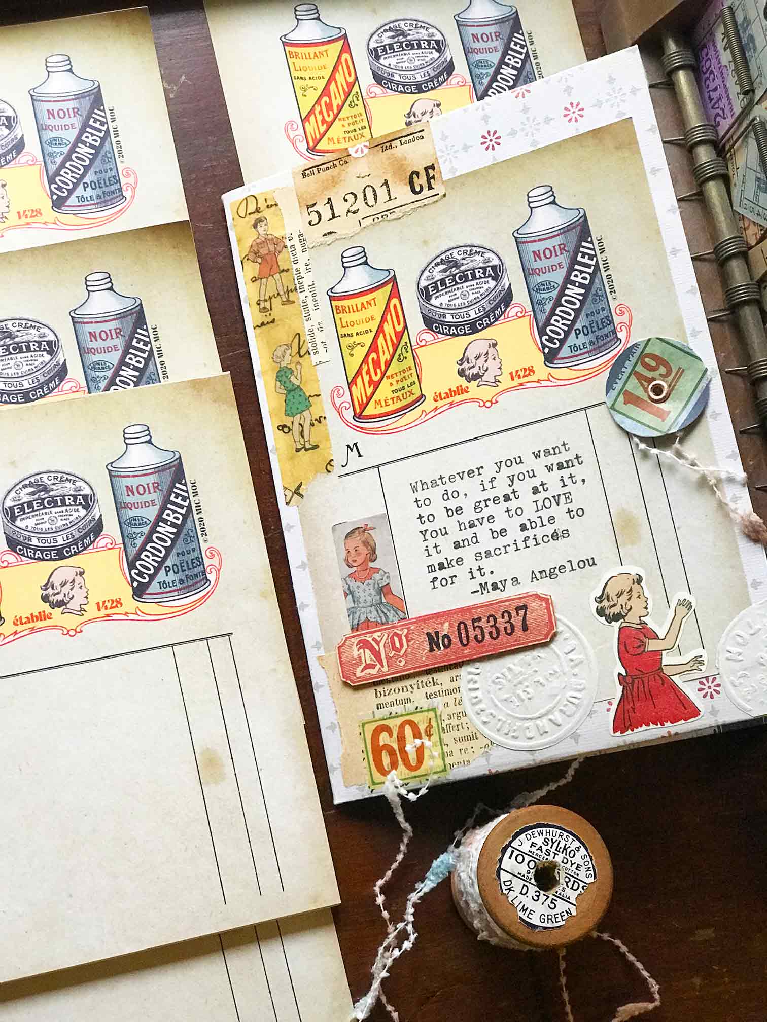 'Vintage Shine' Vintage Replica Receipt Note Pad - by Mic Moc  (金属磨きワックスメモ帳)