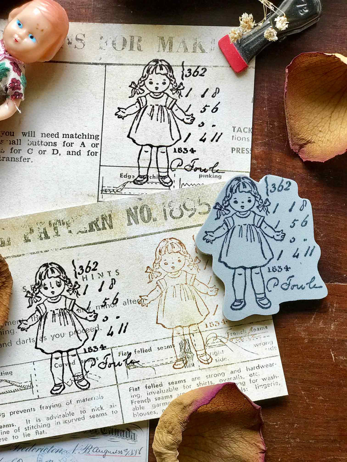 Pre-order 'What A Dolly' Rubber Stamp by Mic Moc (なんて素敵な人形でしょう) from micmoc.com