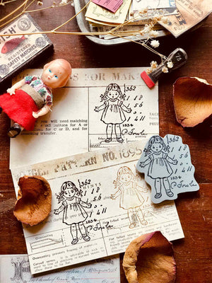 Pre-order 'What A Dolly' Rubber Stamp by Mic Moc (なんて素敵な人形でしょう) from micmoc.com